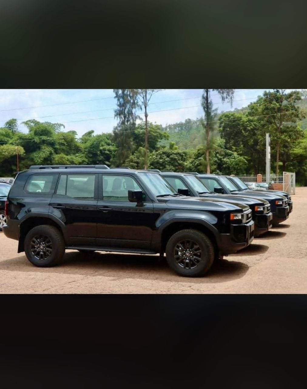 Toyota Land Cruiser 250 premium SUV with amber lights Rwanda